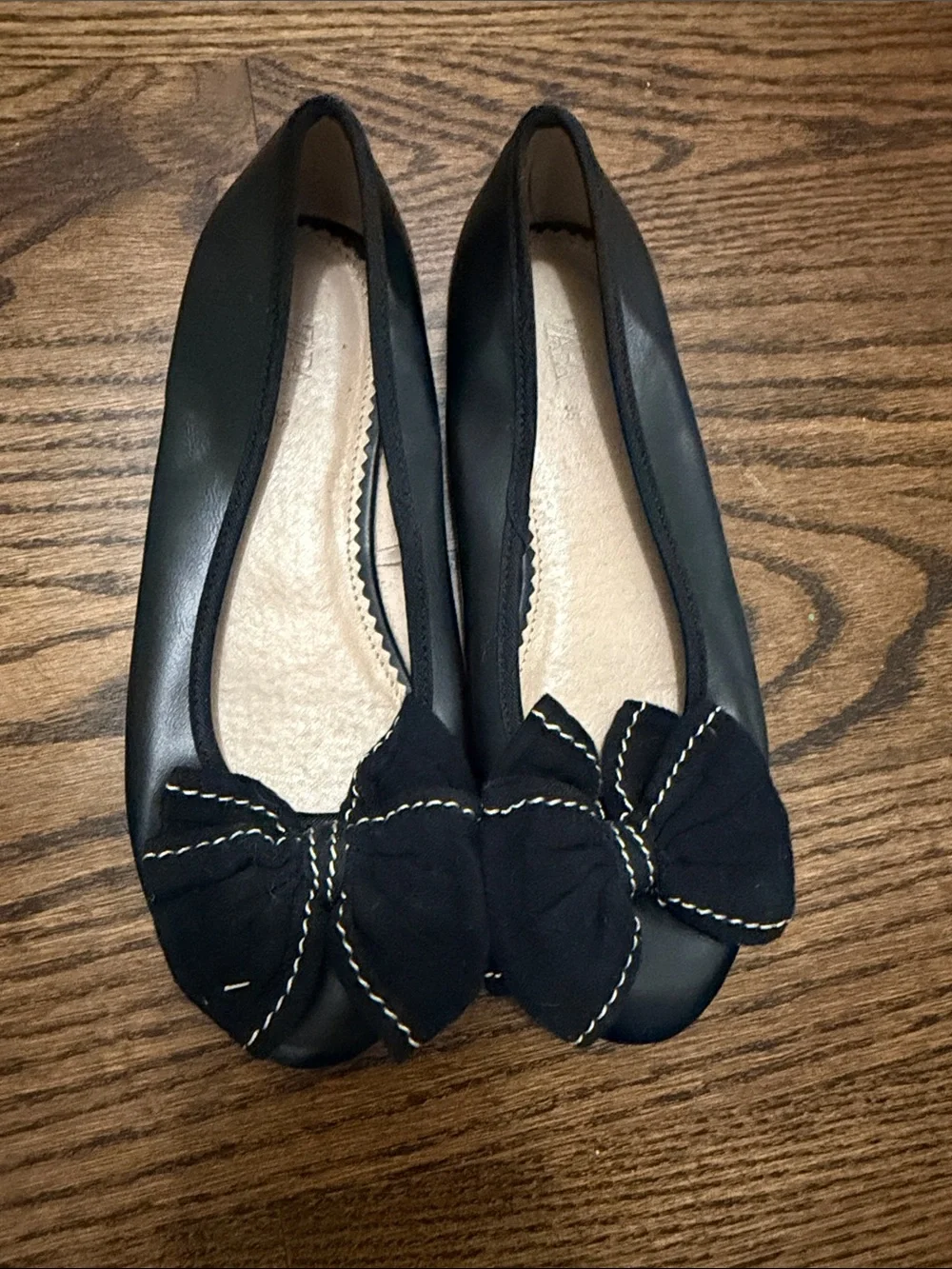 Zara Black Bow Ballet Flats
